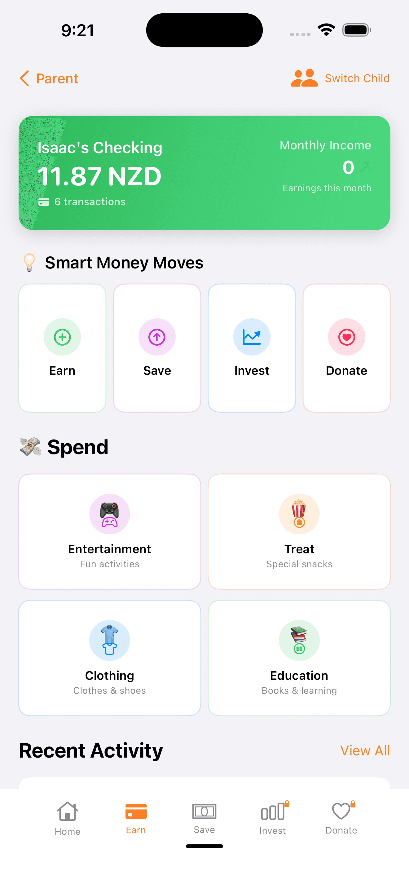 Pockiti earning interface