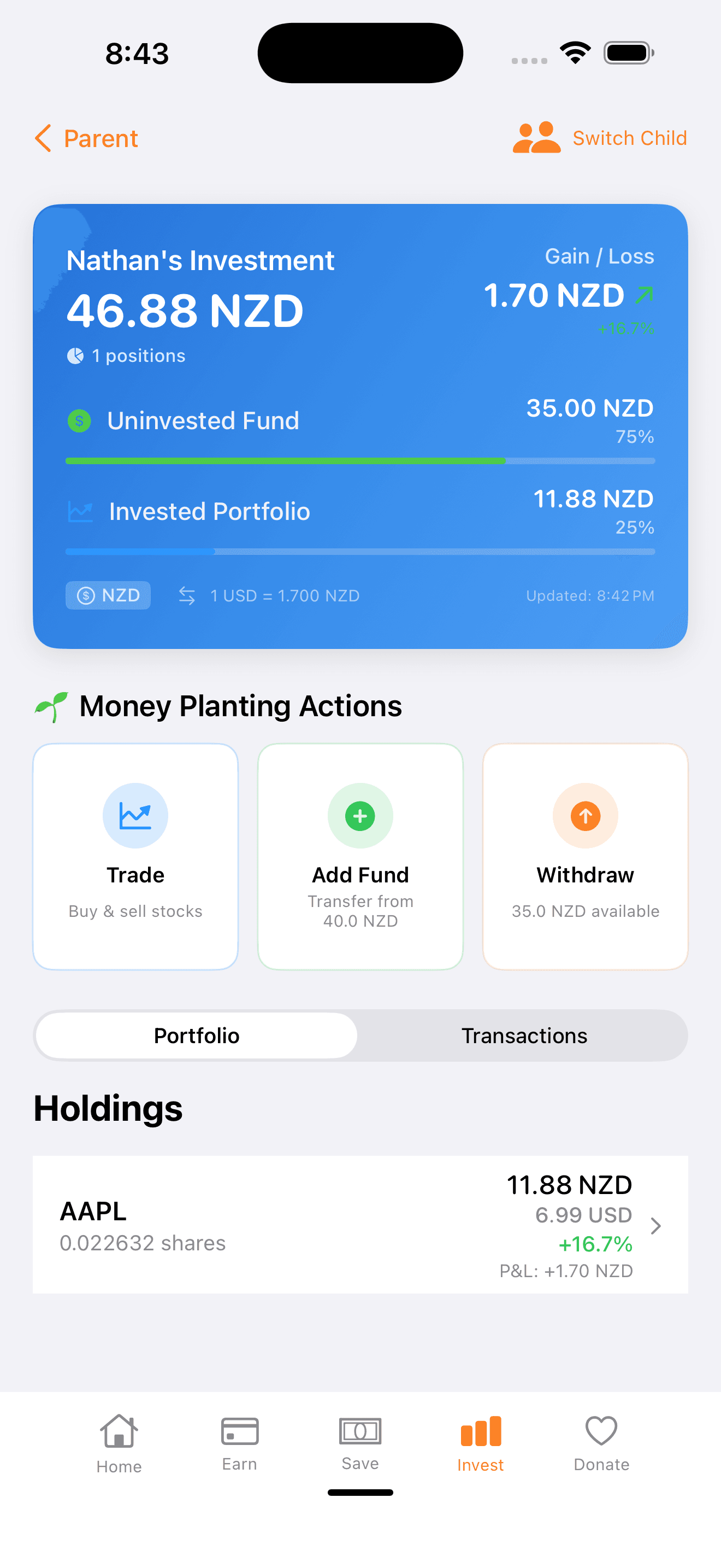 Pockiti investment portfolio