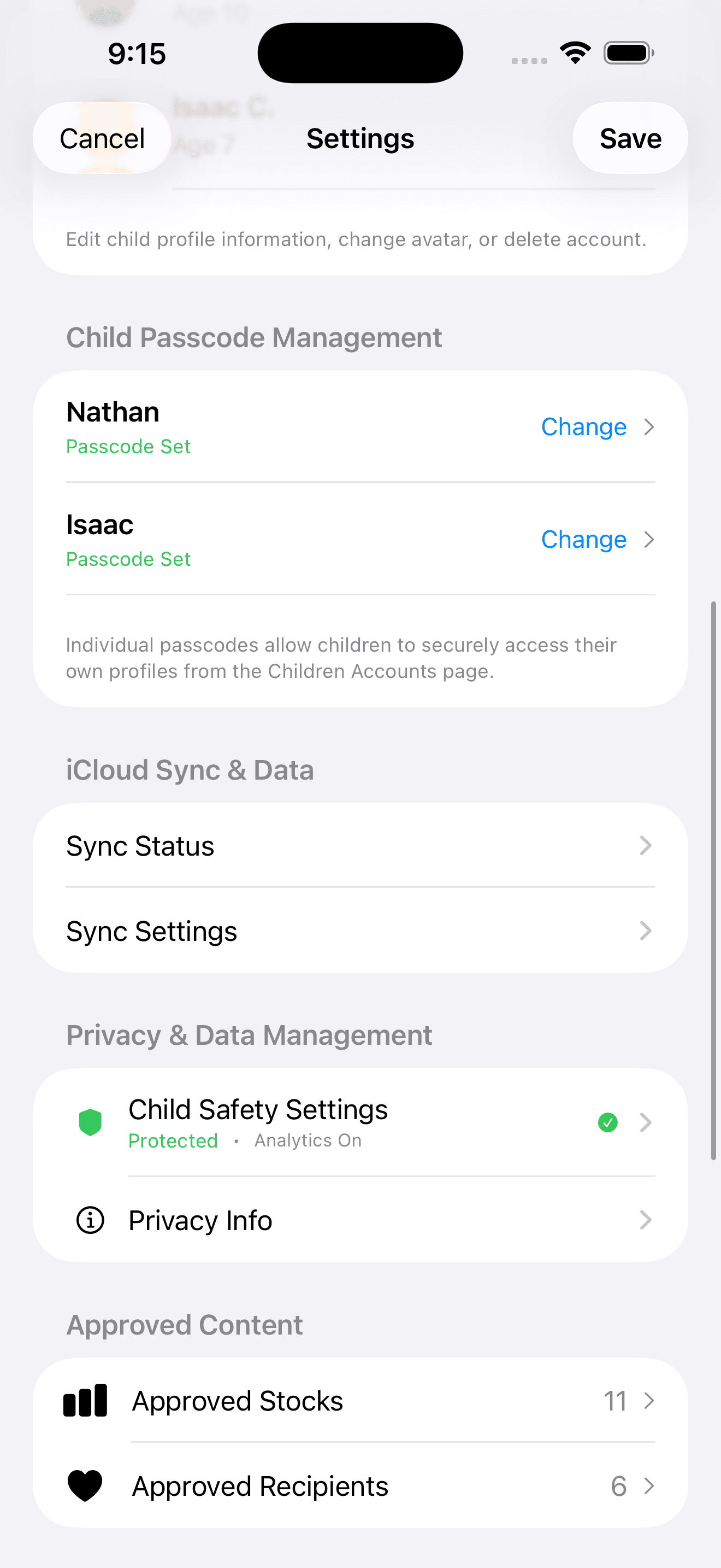 Pockiti privacy and safety settings